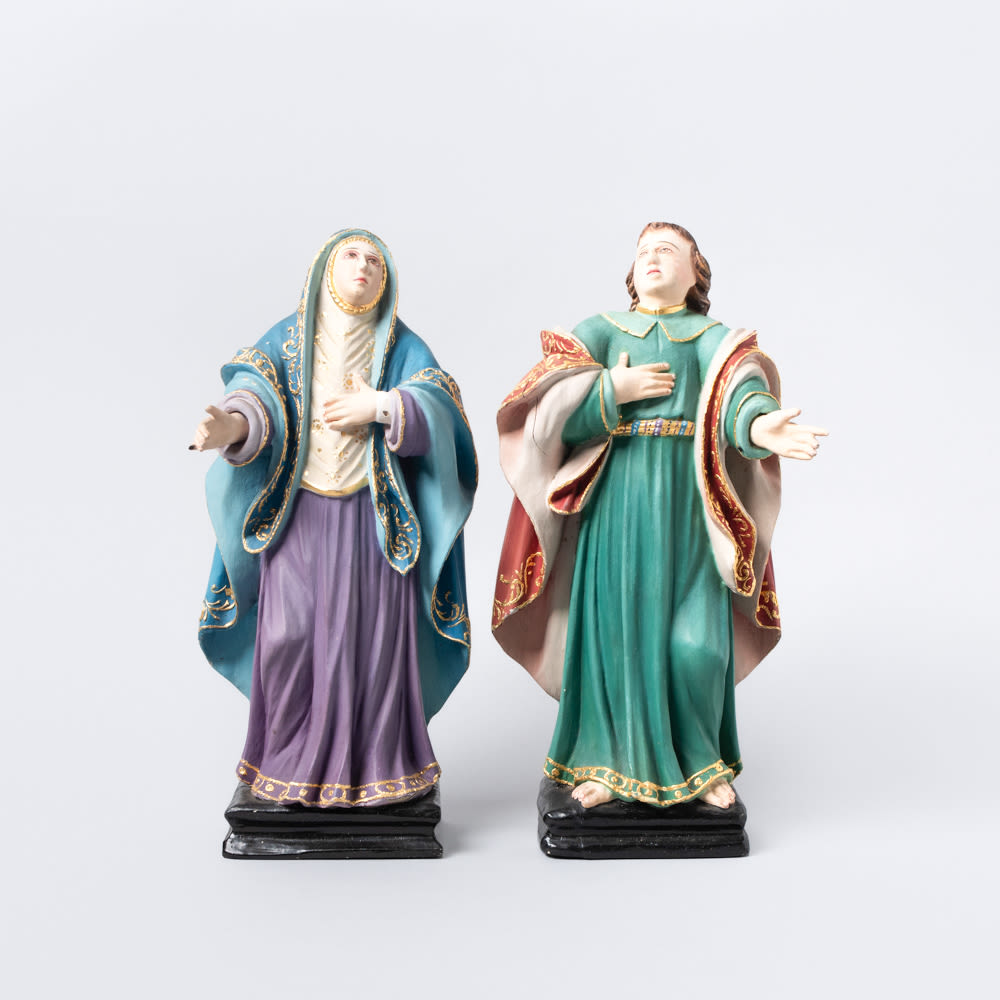 Par de esculturas de Calvário